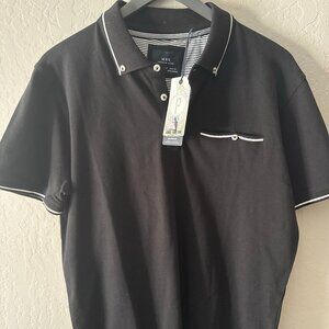 MBX Premium Goods Black Polo Shirt Men's M NWT Classic Casual